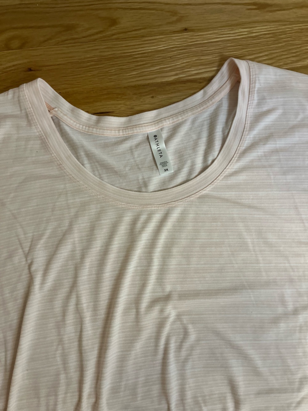 Athleta Pale Blush Ribbed Crew Neck Top 3X - Picture 4 of 4